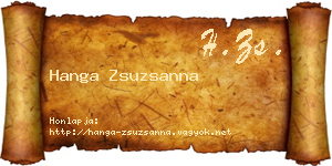 Hanga Zsuzsanna névjegykártya